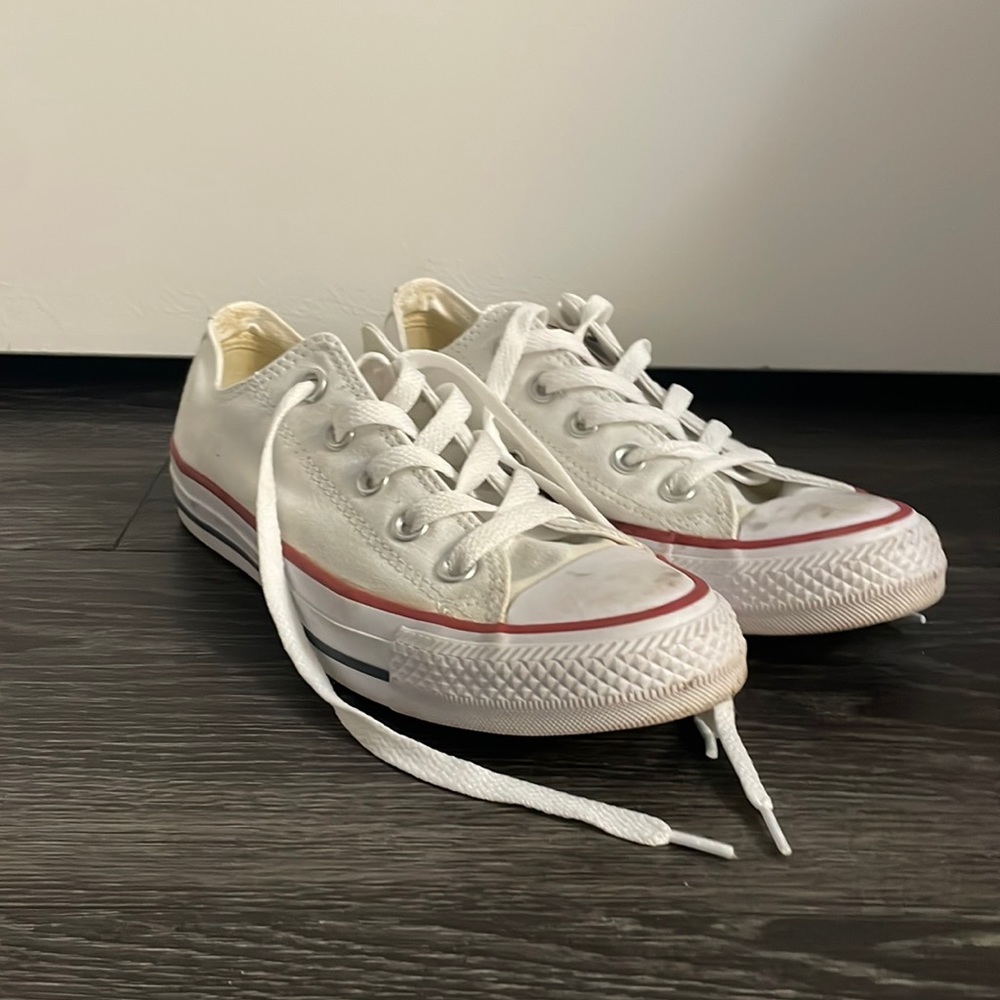 Gently used white converse
